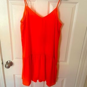 Bright orange summer dress